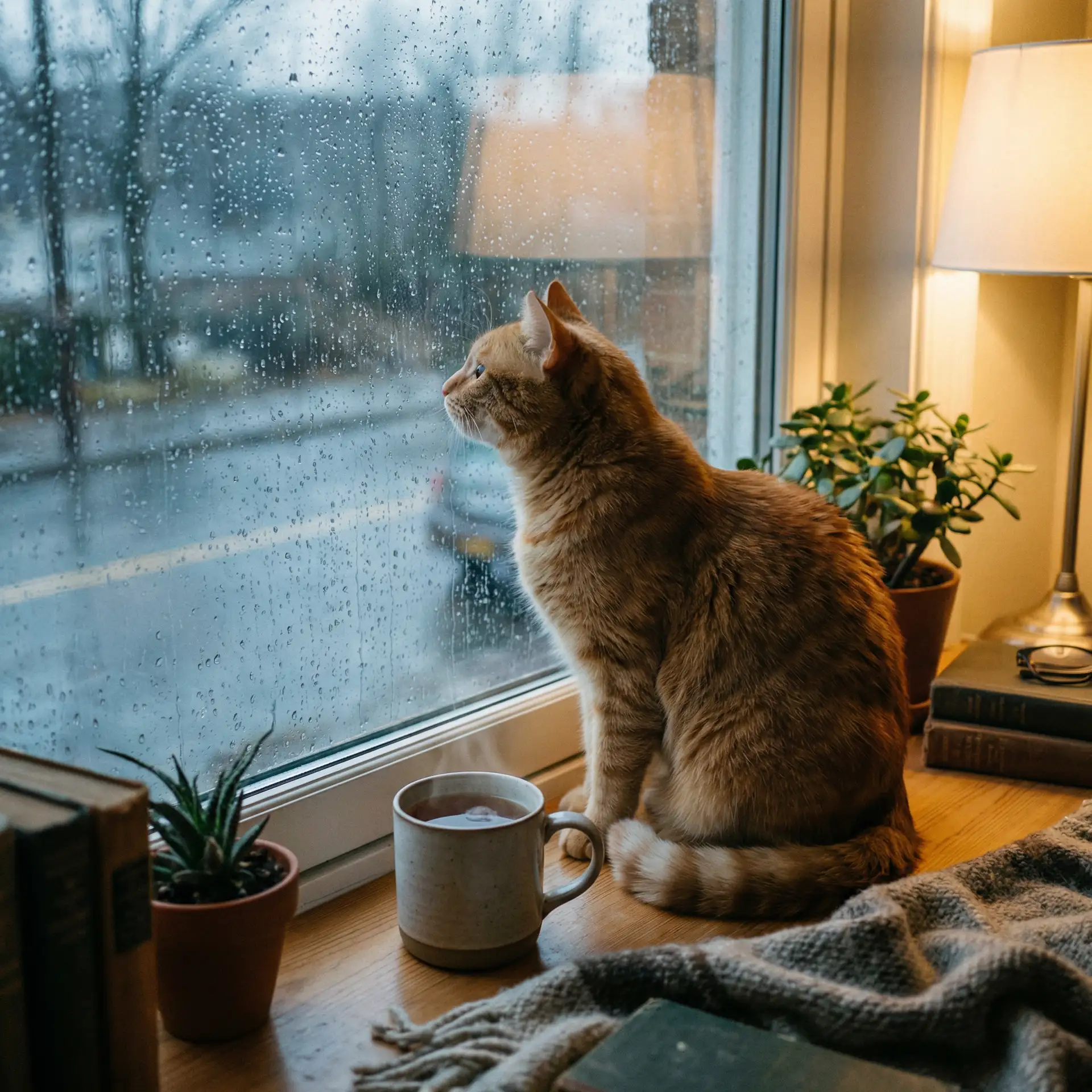 猫咪望着窗外的雨 - victoryday姑娘在线观看